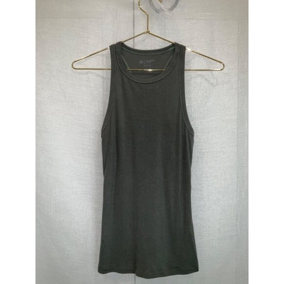 AG Adriano Goldschmied army green ribbed tank top SMALL - Picture 2 of 4